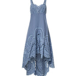 Abito midi Caspian in cotone 263612 BLUE CHARO RUIZ 
