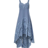 Abito midi Caspian in cotone 263612 BLUE CHARO RUIZ 