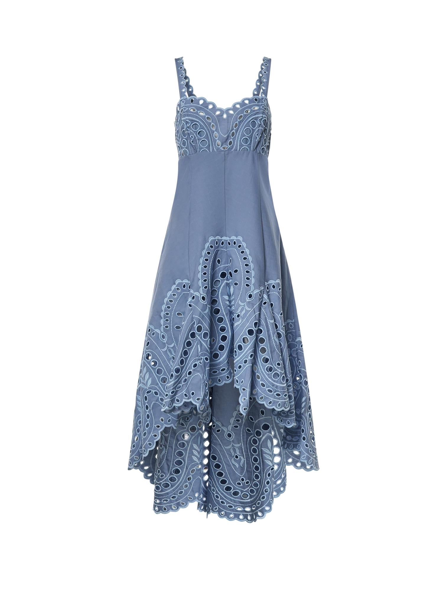 Abito midi Caspian in cotone 263612 BLUE CHARO RUIZ 