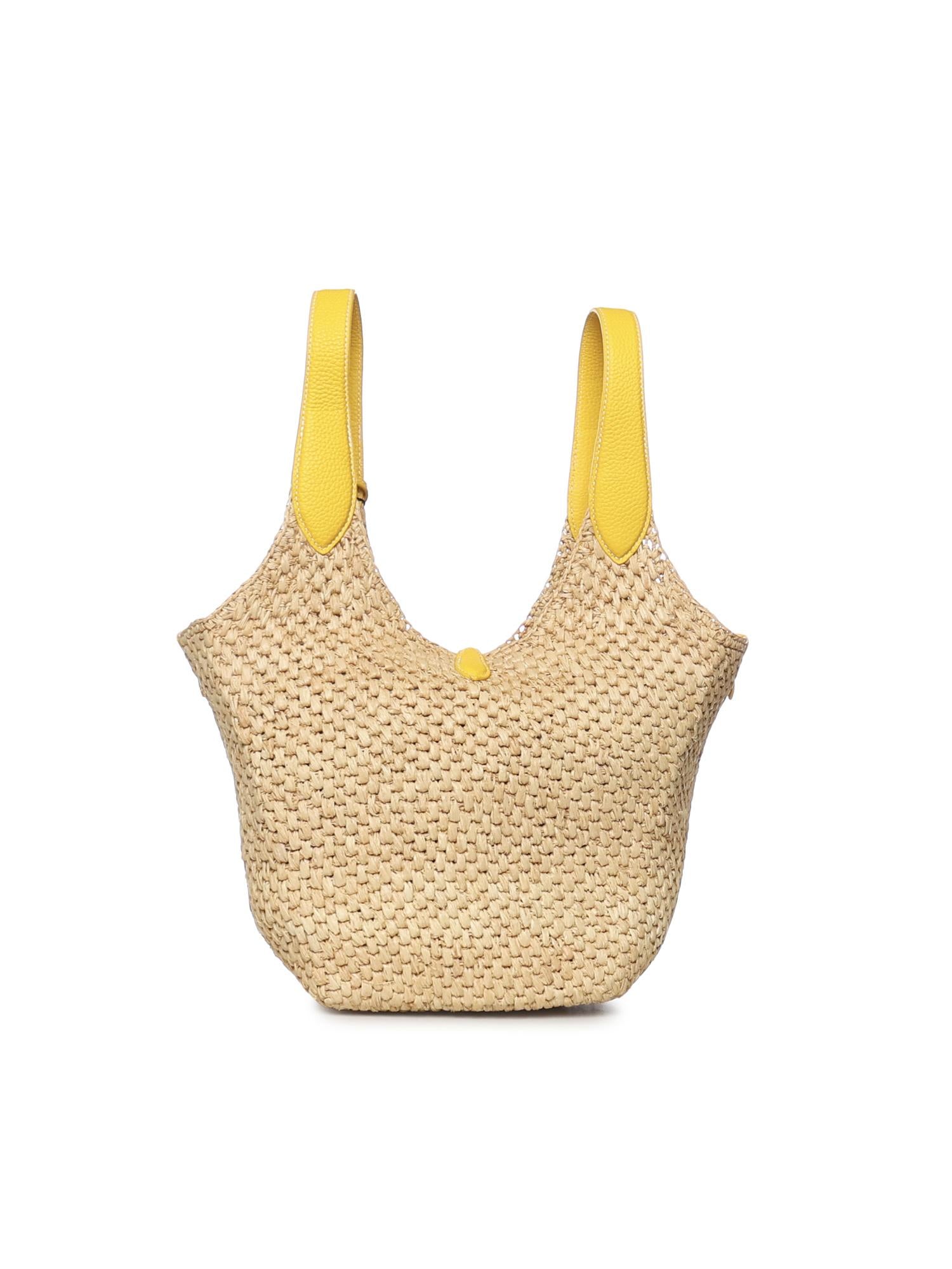 Borsa tote Polo Play in rafia e pelle 428978557 001 POLO RALPH LAUREN 