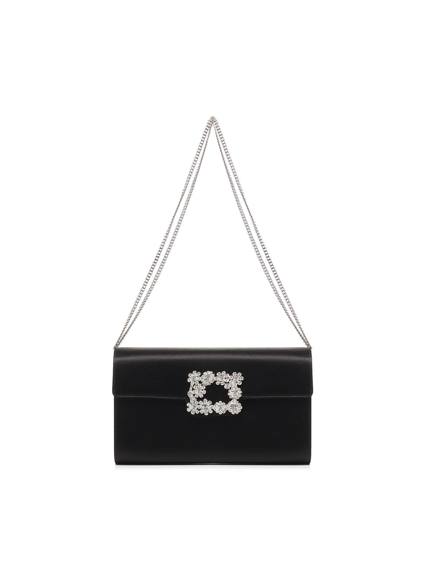 Pochette Efflorescence in raso RBWAMFD0200RS0 B999 ROGER VIVIER 