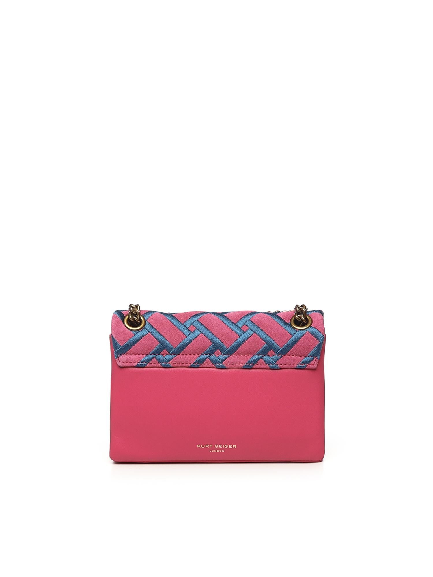 Borsa Kensington in pelle e suede<BR/> 5017657219  KURT GEIGER 