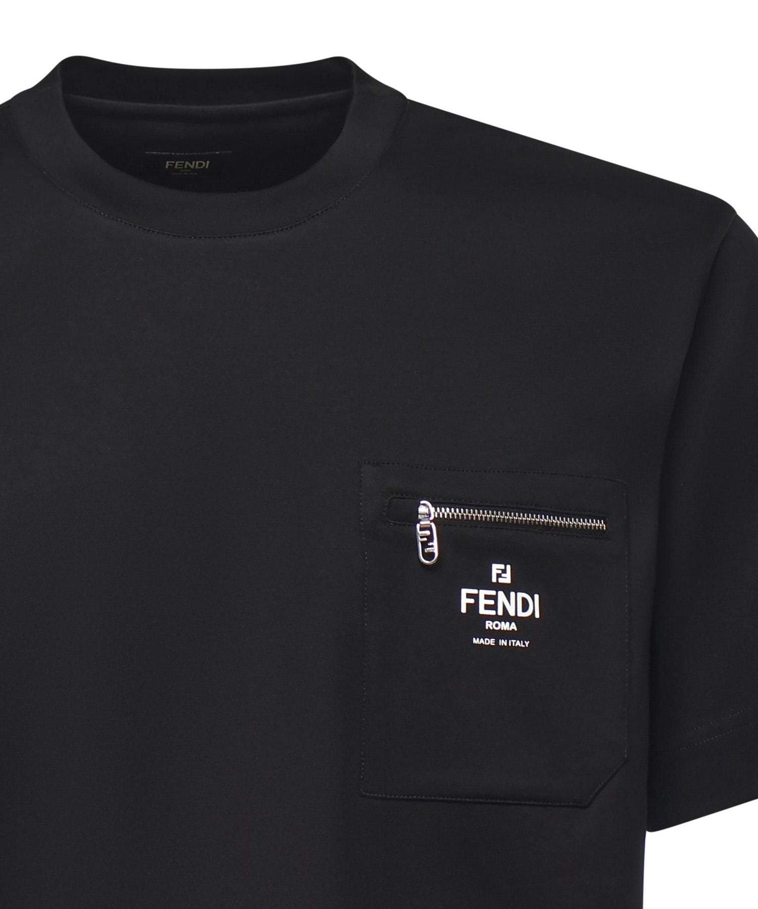 T-shirt in cotone con logo FY0936 ARYRF0QA1 FENDI 