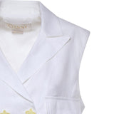 Gilet doppiopetto in lino 80AAP535 N0750003 GENNY 
