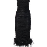 Midi dress in pizzo AUW4LACE BLACK ALBERTO AUDENINO 