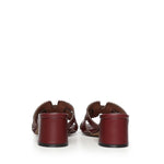 Mules Holly in pelle 756Z10VK BURGUNDI BIBI LOU 