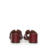 Mules Holly in pelle 756Z10VK BURGUNDI BIBI LOU 