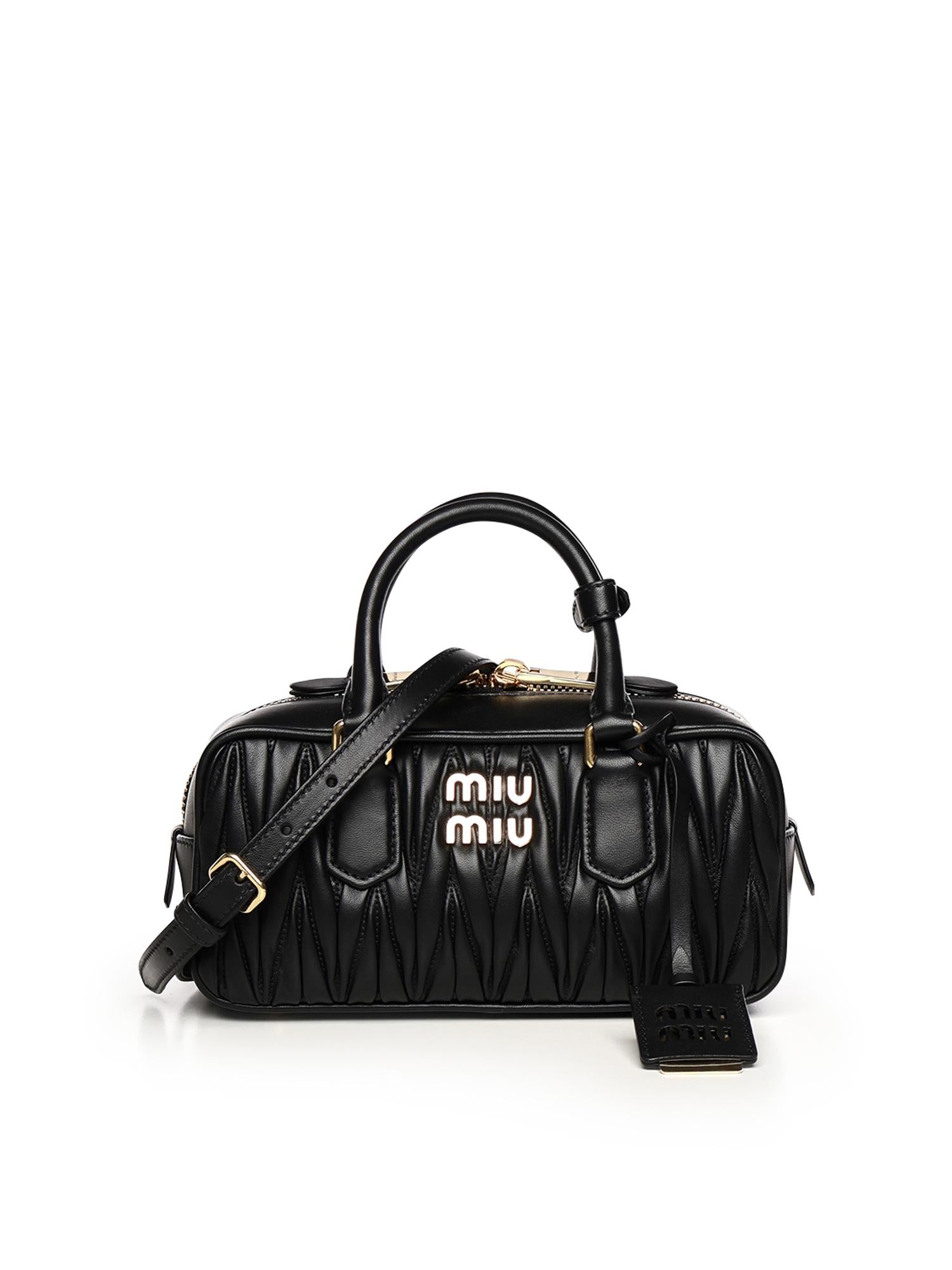 Borsa Arcadie in nappa matelassé 5BB142 AN88F0002 MIU MIU 