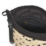 Borsa a tracolla Bucket Mini in rafia con motivo chevron 106835 A391HZ3Q PINKO 