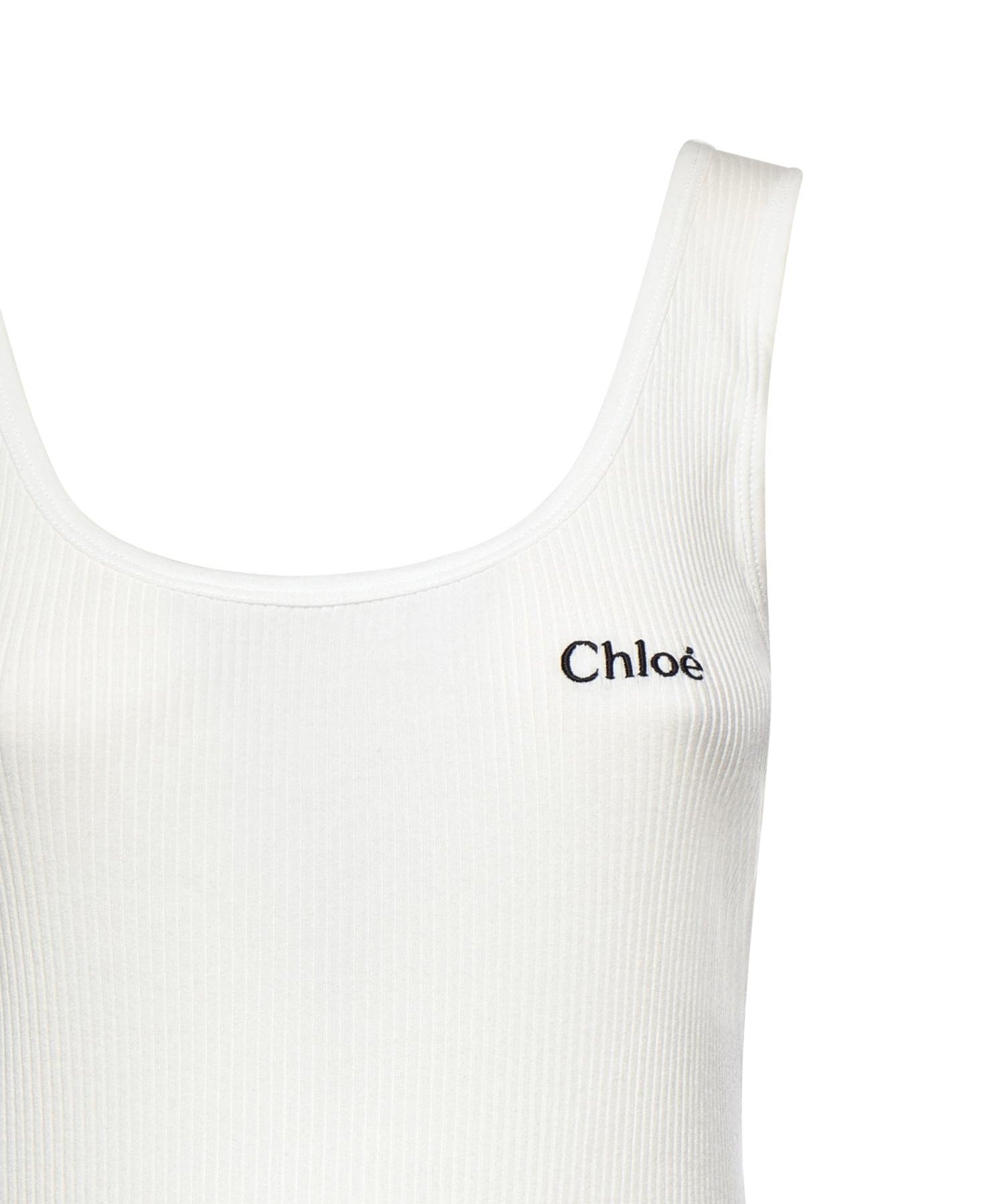 Tank top con logo in jersey CH25SJH12180 101 CHLOÉ 