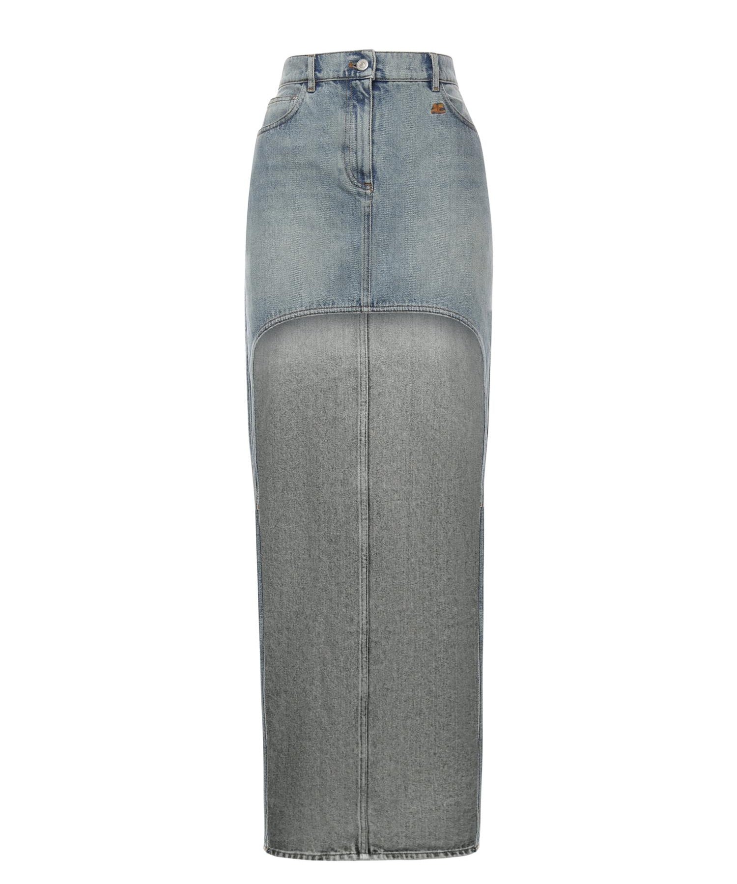 Gonna asimmetrica in denim 126DJU346DE0058 7055 COURREGES 