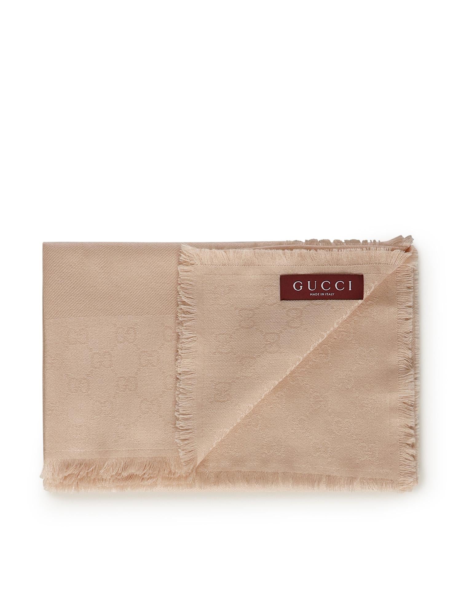 Scialle in lana e seta jacquard 809634 3GA385879 GUCCI 