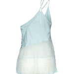 Top monospalla in raso con pizzo e paillettes 104765 A2DGE28 PINKO 