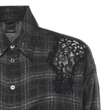 Camicia a quadri con pizzo 106109 A30DIK1 PINKO 