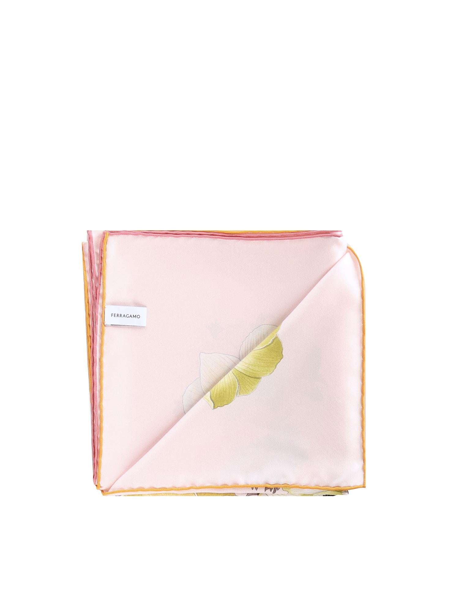 Foulard in seta stampa Anemone 310175 786602006 FERRAGAMO 