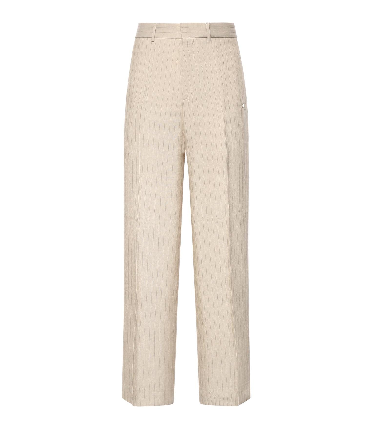 Pantaloni sartoriali gessati in misto viscosa e lino AMBMPA1043 271 AMIRI 