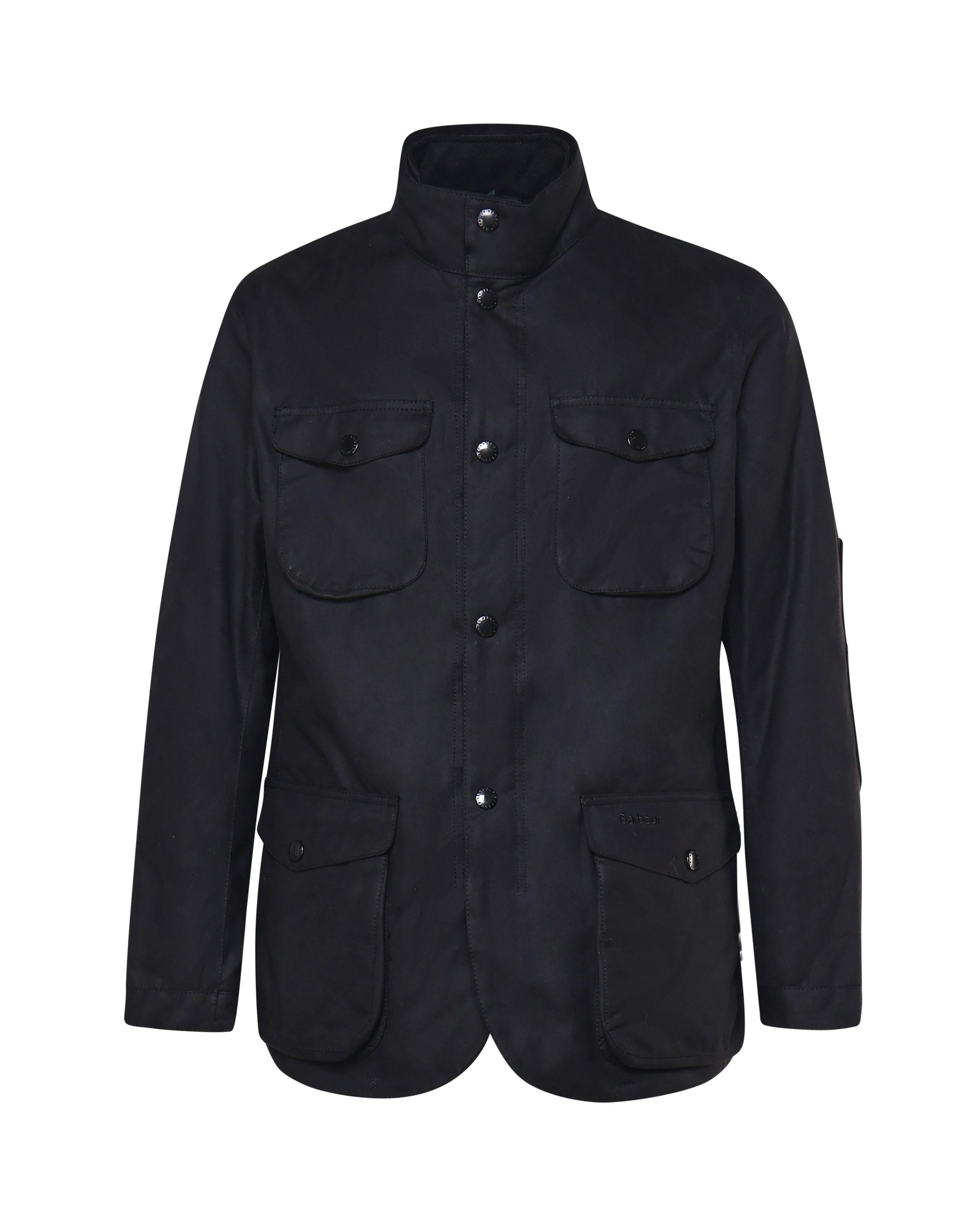 GIACCA CASUAL OGSTON WAX JKT IN COTONE NERO MWX0700 BK11 BARBOUR 