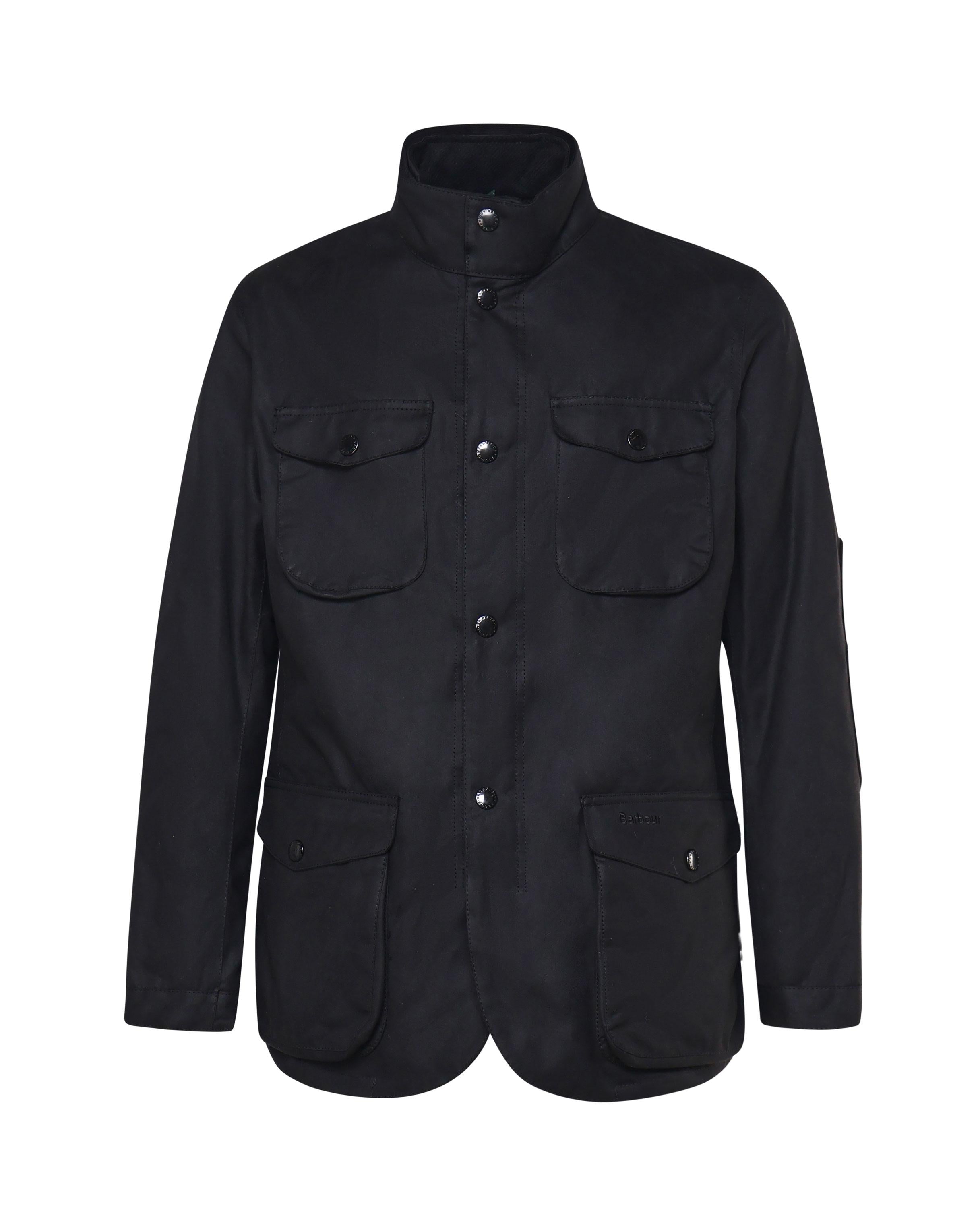 GIACCA CASUAL OGSTON WAX JKT IN COTONE NERO MWX0700 BK11 BARBOUR 