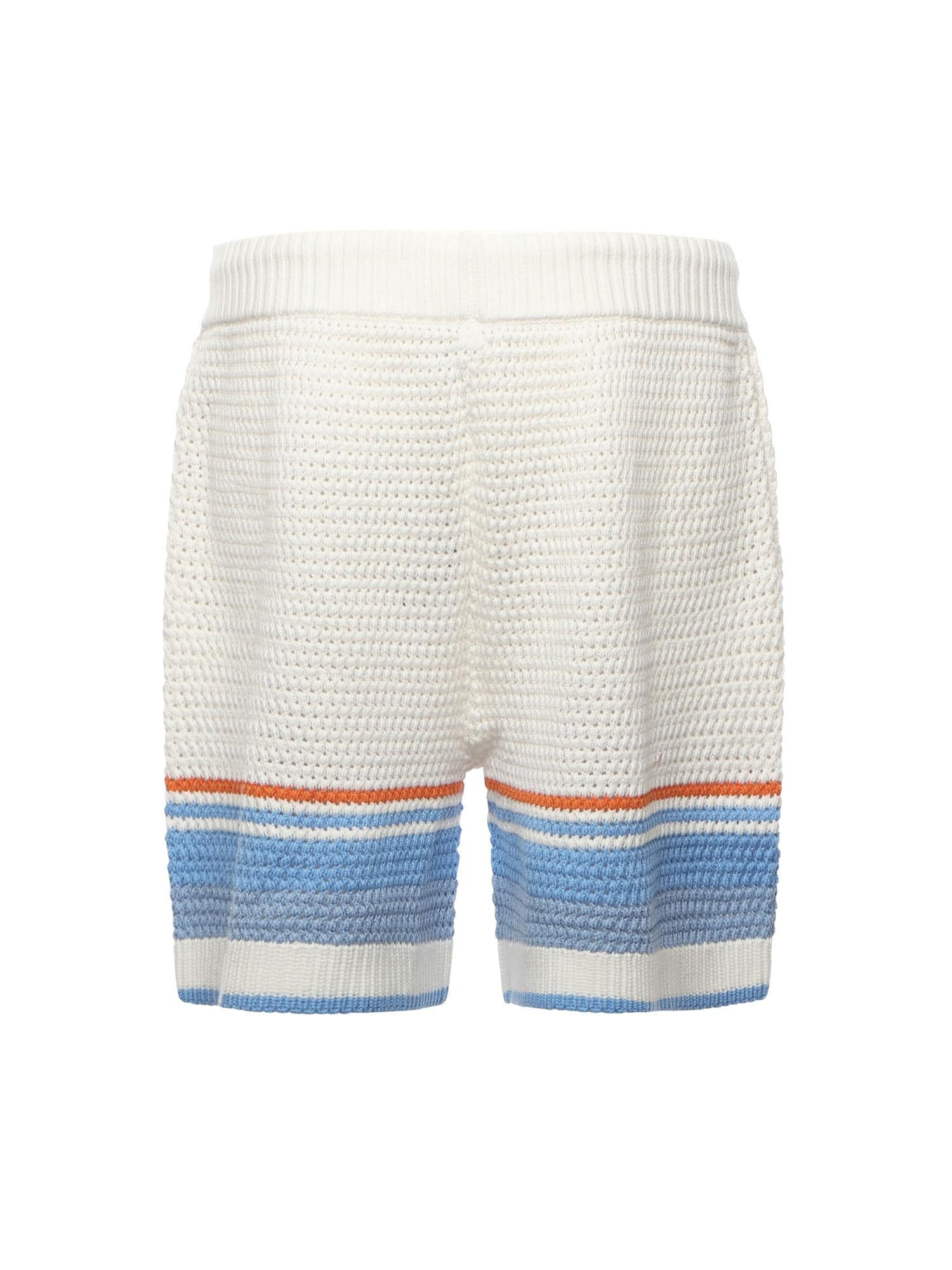 Shorts in crochet di cotone MPF25KW1011 01 CASABLANCA 