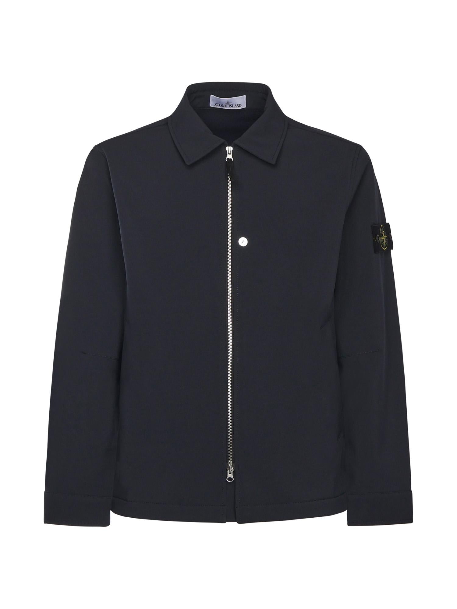 Shacket con zip e logo K2S15Q100003 S0B22V0020 STONE ISLAND 