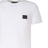 T-shirt in cotone con logo plaque G8PT1T G7F2IW0800 DOLCE & GABBANA 