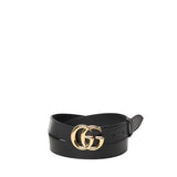 Cintura in pelle GG Marmont con fibbia lucida 414516 0YA0G1000 GUCCI 