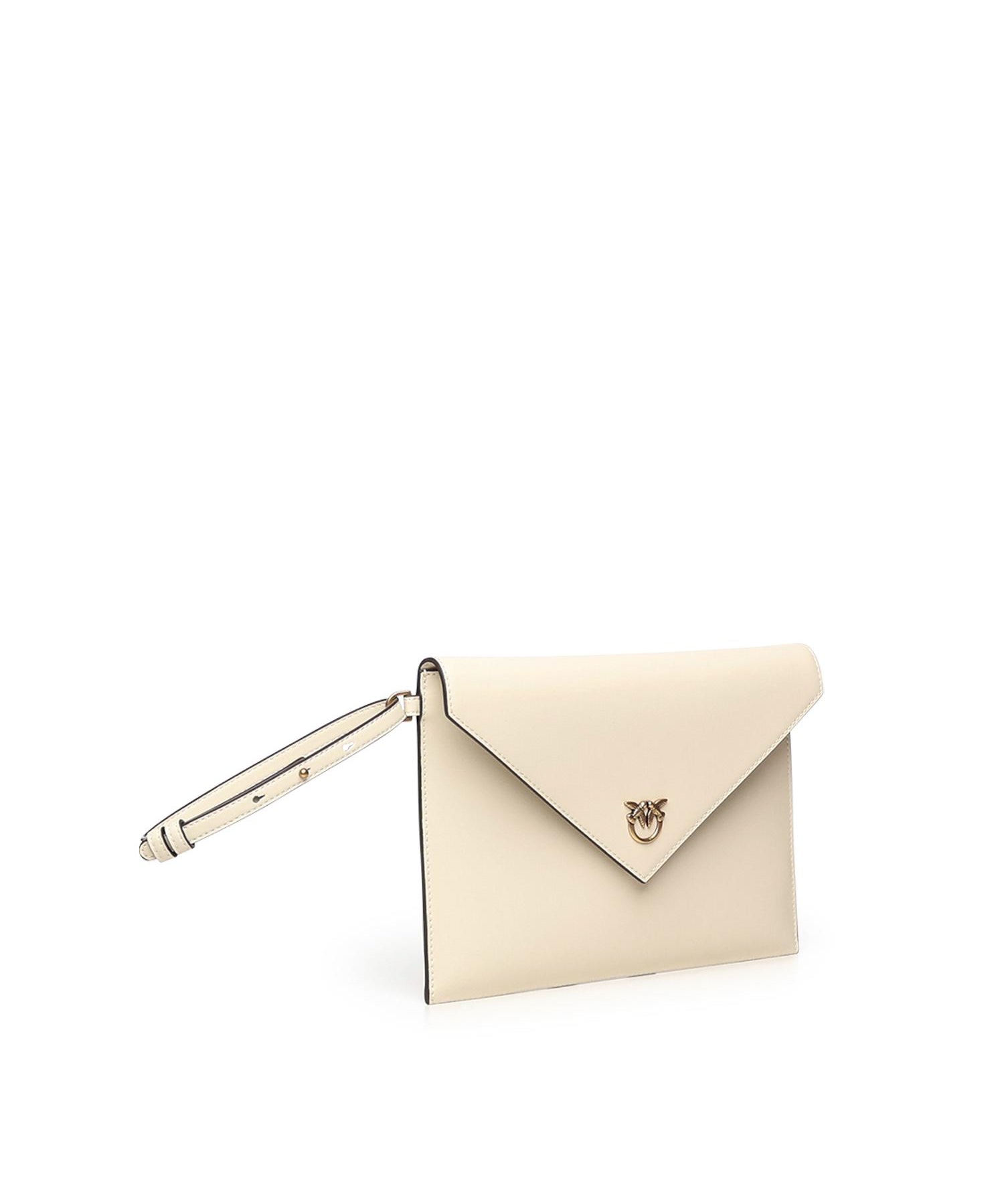 Pochette a mano in pelle con logo 104820 A0F1Z14Q PINKO 