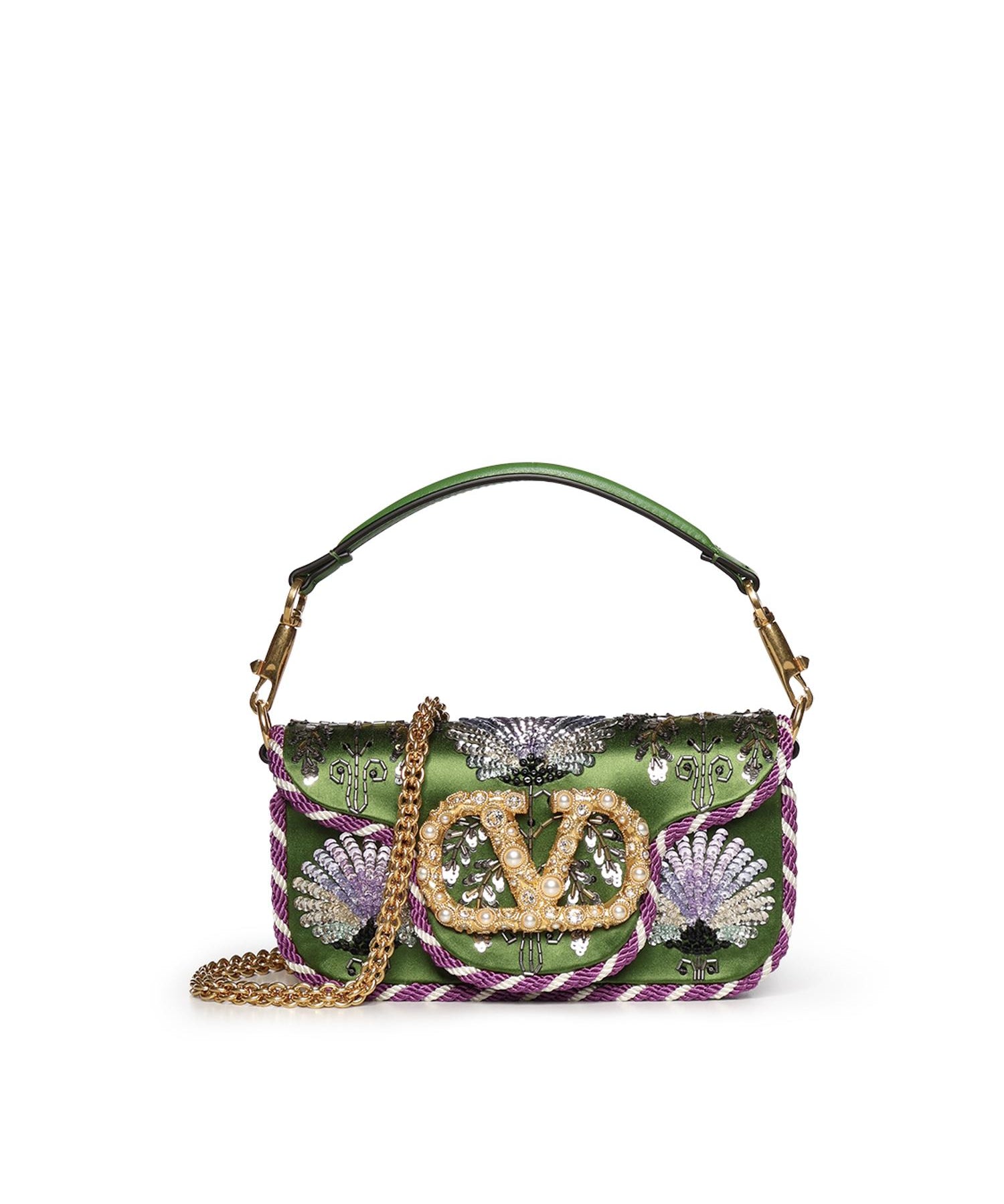 Borsa a spalla Locò ricamata con logo gioiello 7W0B0K53 RQIAAC VALENTINO GARAVANI 