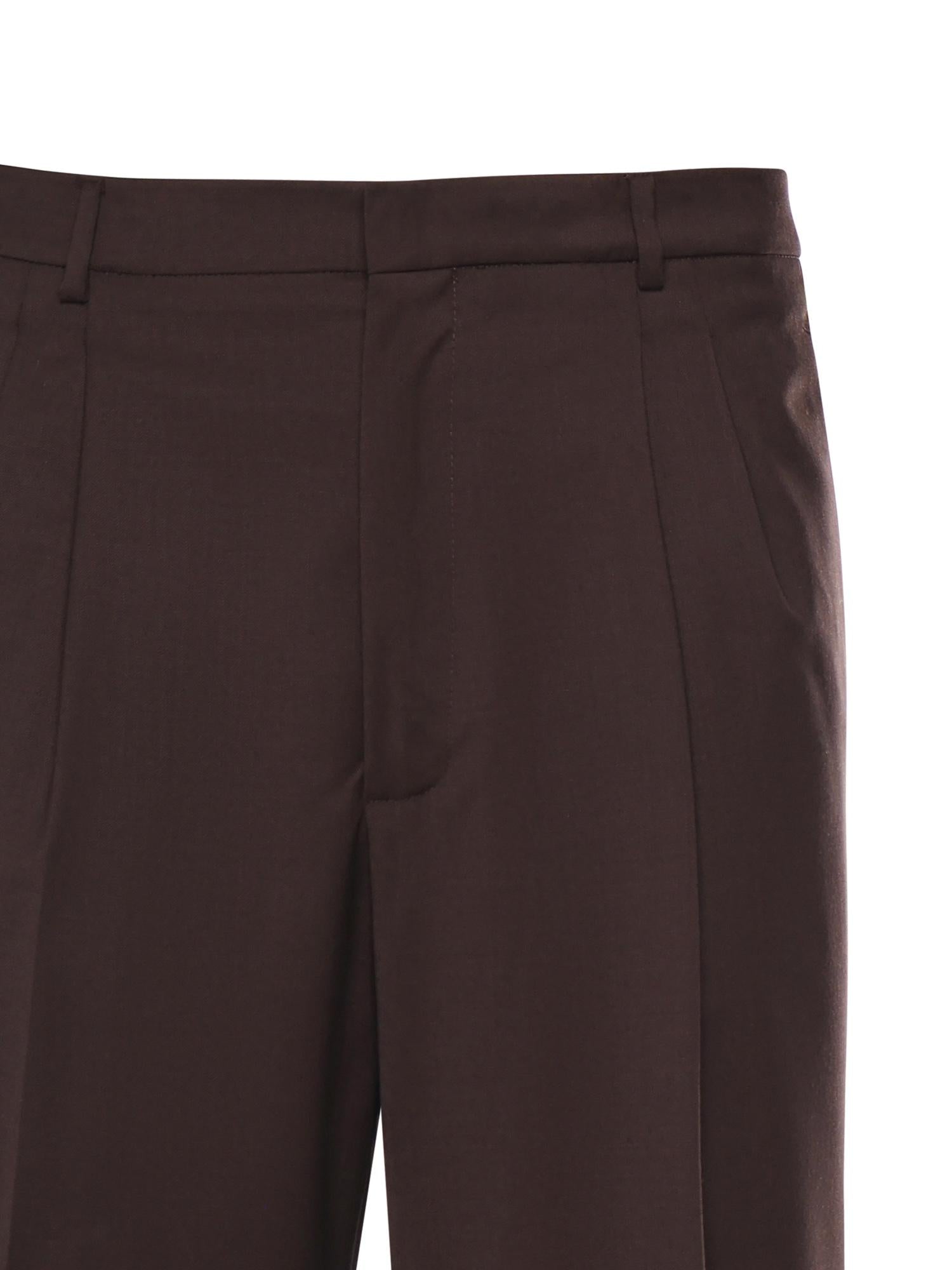 Pantalone regular in misto lana B6F0051 69M AMARANTO 