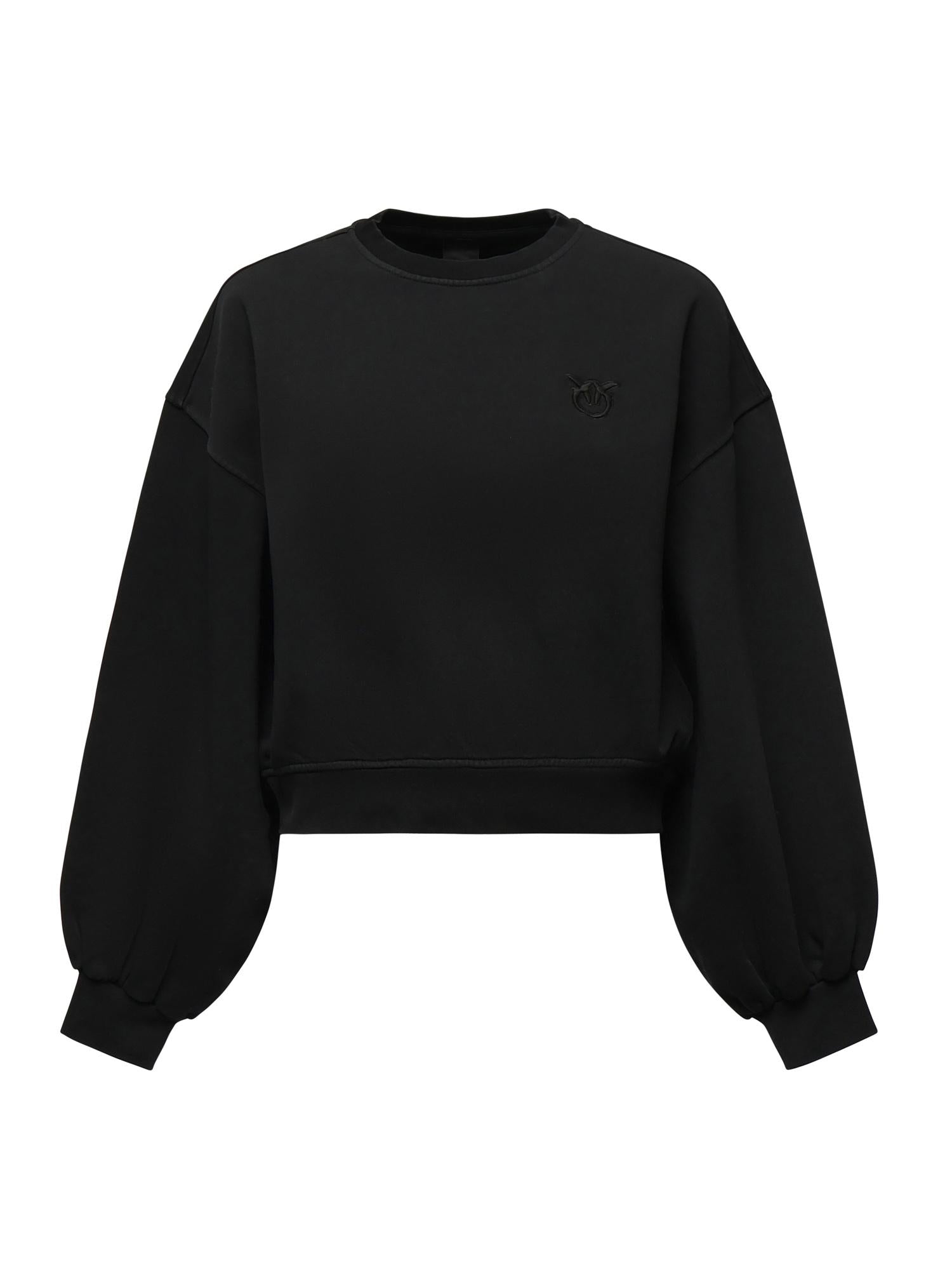 Felpa cropped con logo 105510 A2RBZ99 PINKO 