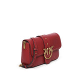 Borsa a spalla piccola Mini Love Bag Slouchy in pelle 105824 A0QOOA4Q PINKO 
