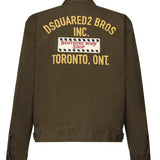 Giacca con zip e logo<BR/> S74AM1581 S41794728 DSQUARED2 