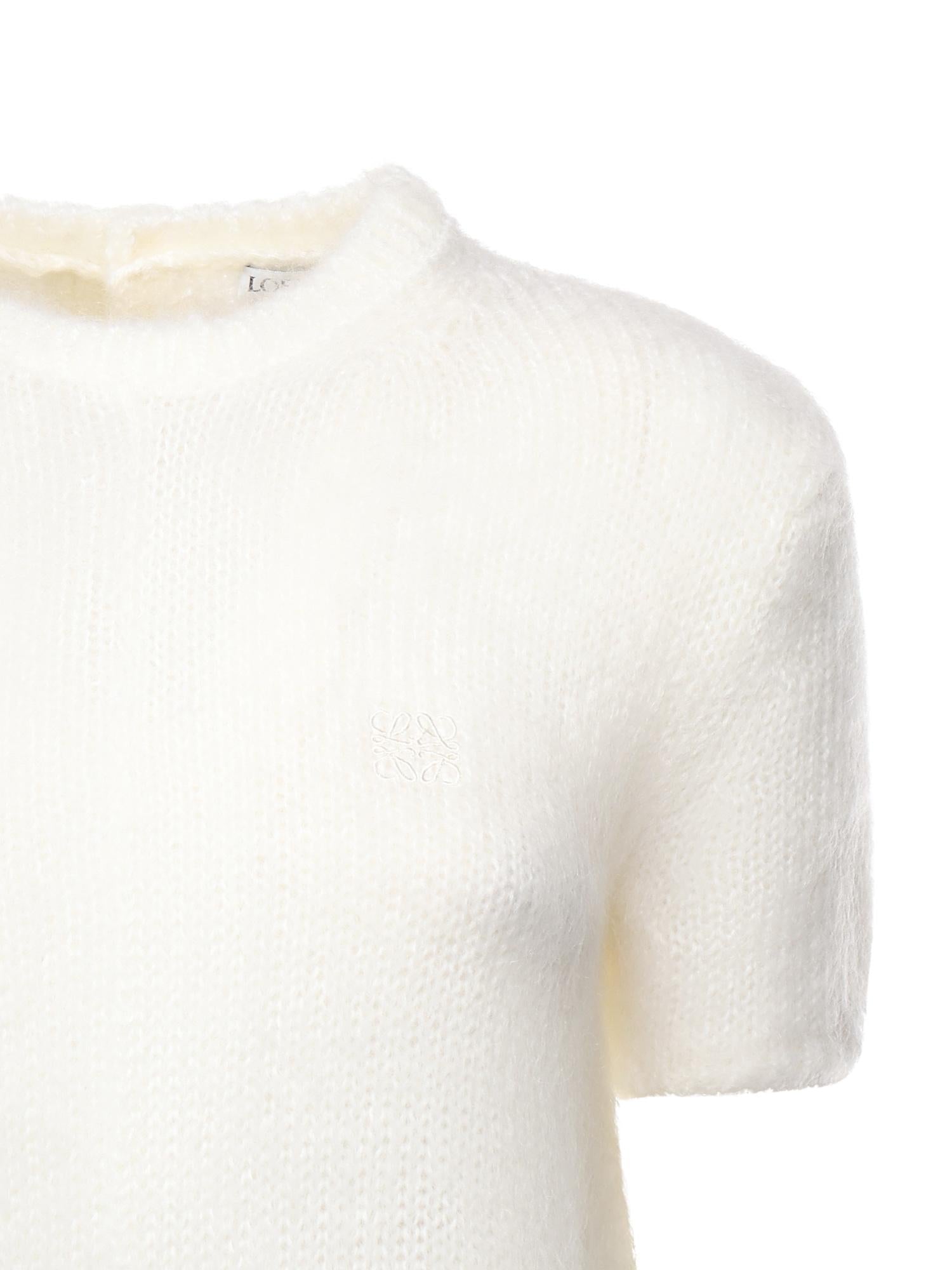 Maglia a maniche corte in misto mohair S540Y55K48 2100 LOEWE 