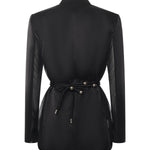 Blazer in satin lucido 105604 A2RAZ99 PINKO 