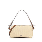 Borsa a spalla in rafia con logo 106661 A391HH2O PINKO 