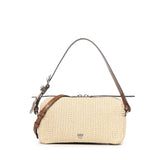Borsa a spalla in rafia con logo 106661 A391HH2O PINKO 