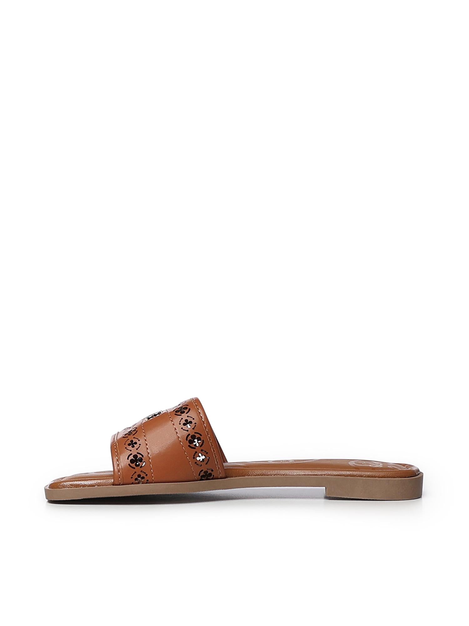 Sandali slide Maya con logo 73SC9Y201TRA MAYA FLATCUOIO V° 73 