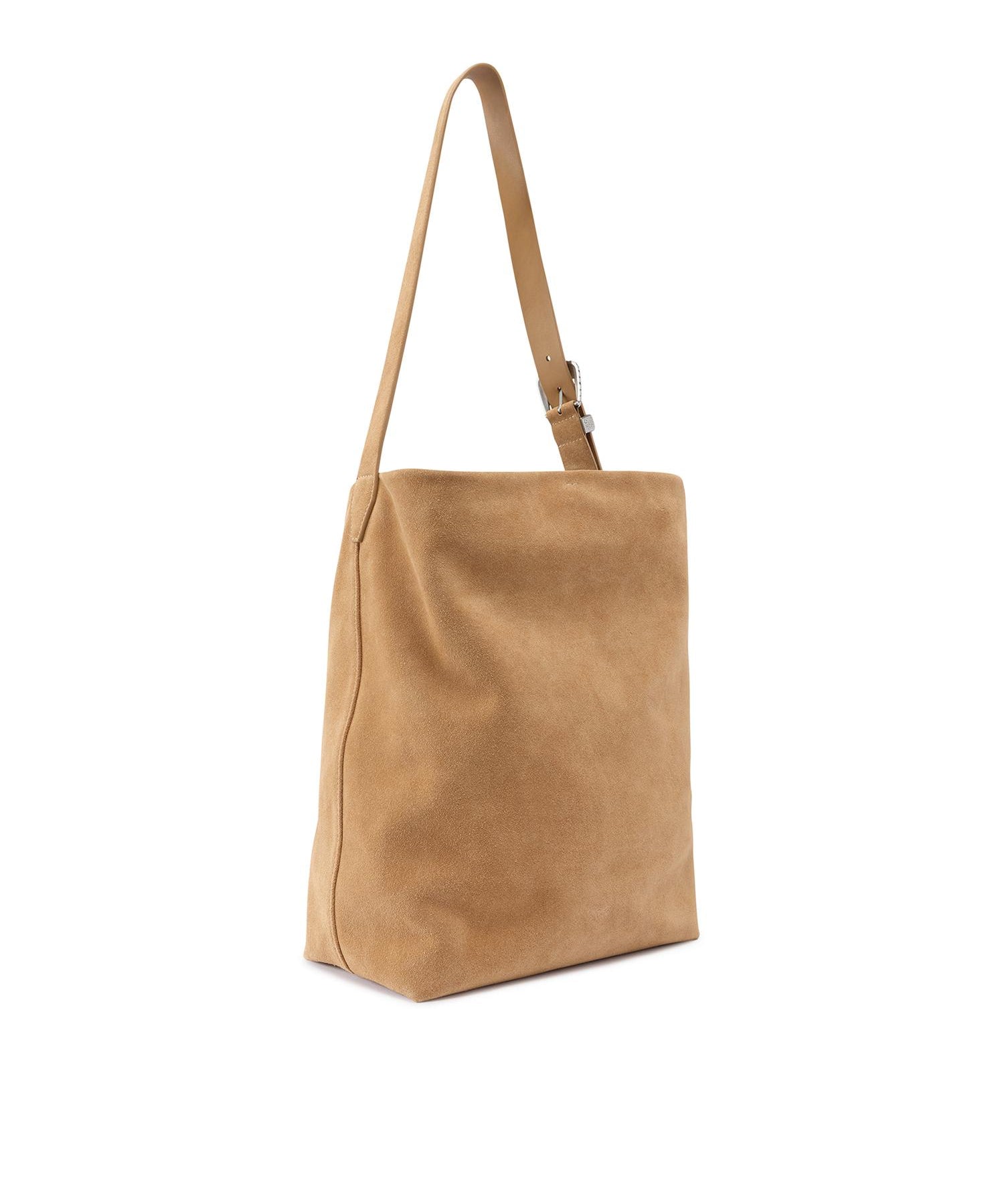 Borsa a tracolla grande Bucket Big in suede 106834 A0F6L08A PINKO 