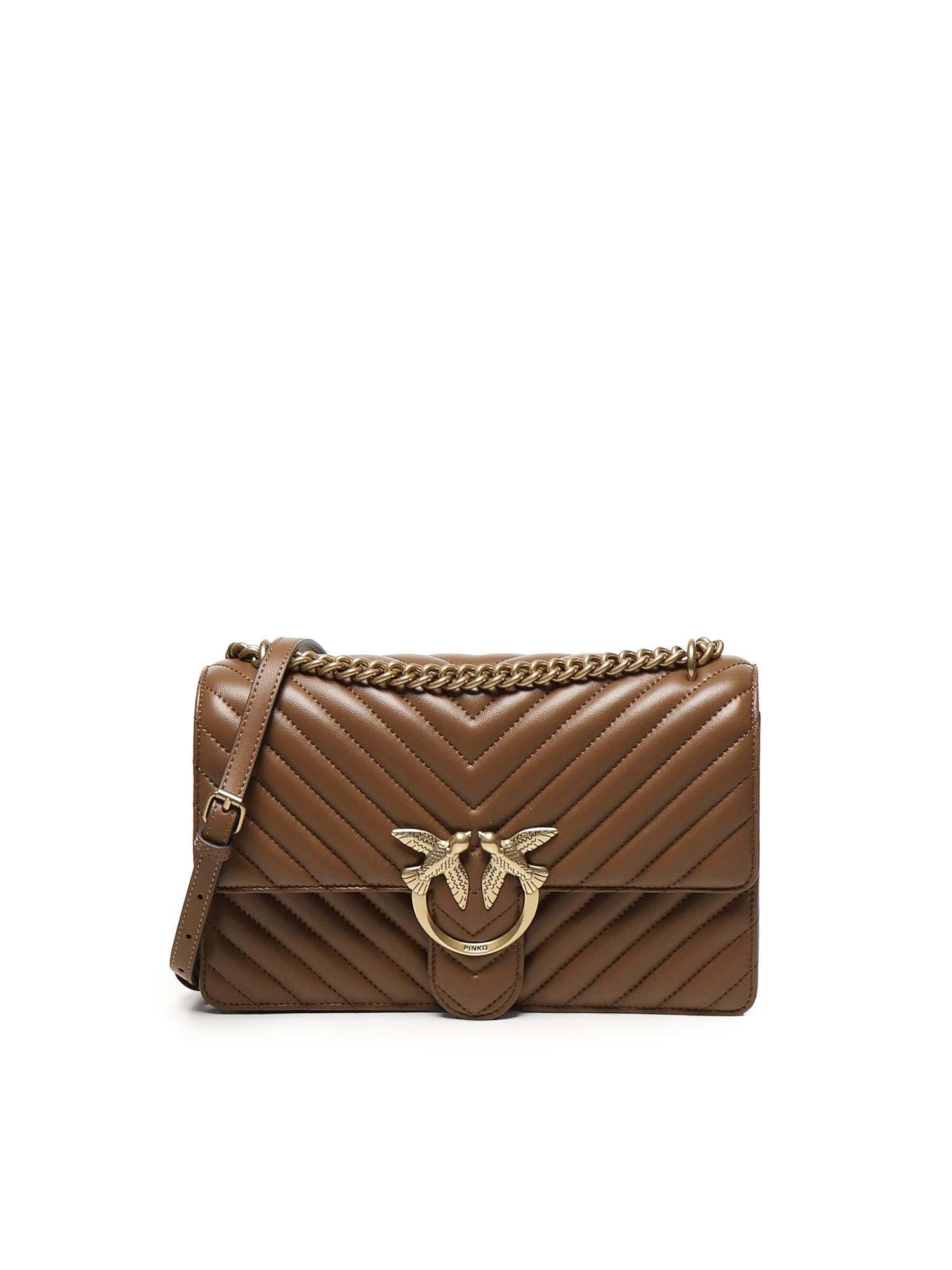 Borsa media a tracolla Love Bag One Chevron 100941 A0GKL17Q PINKO 