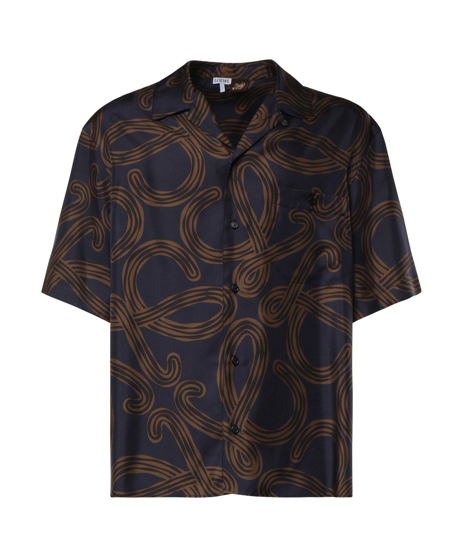 Camicia a maniche corte in seta H616Y05X91 4042 LOEWE 