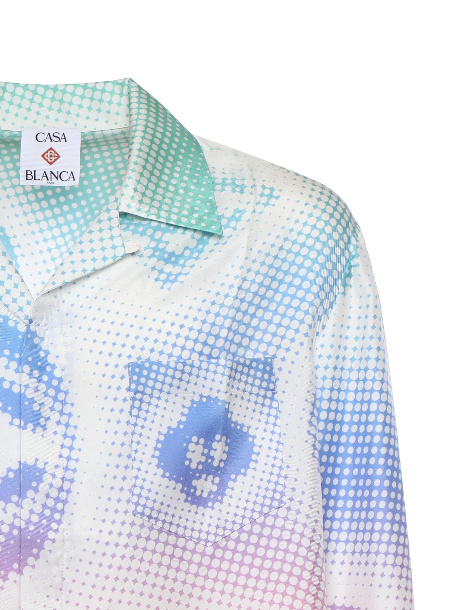 Camicia Halftone Logo in seta MSP26SH006 03 CASABLANCA 