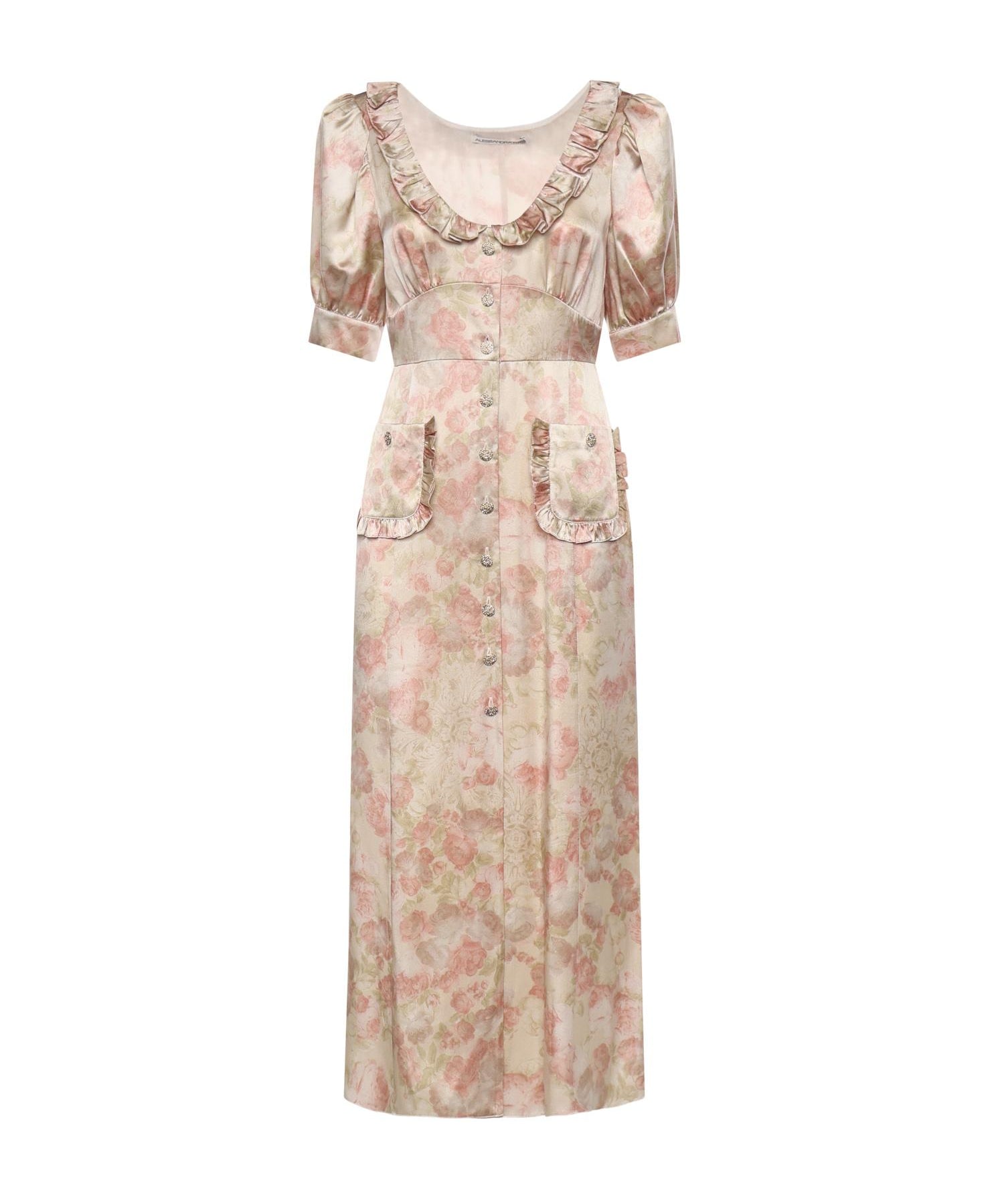 Abito midi in jacquard di seta stampata FABX4280F4680 1882 ALESSANDRA RICH 