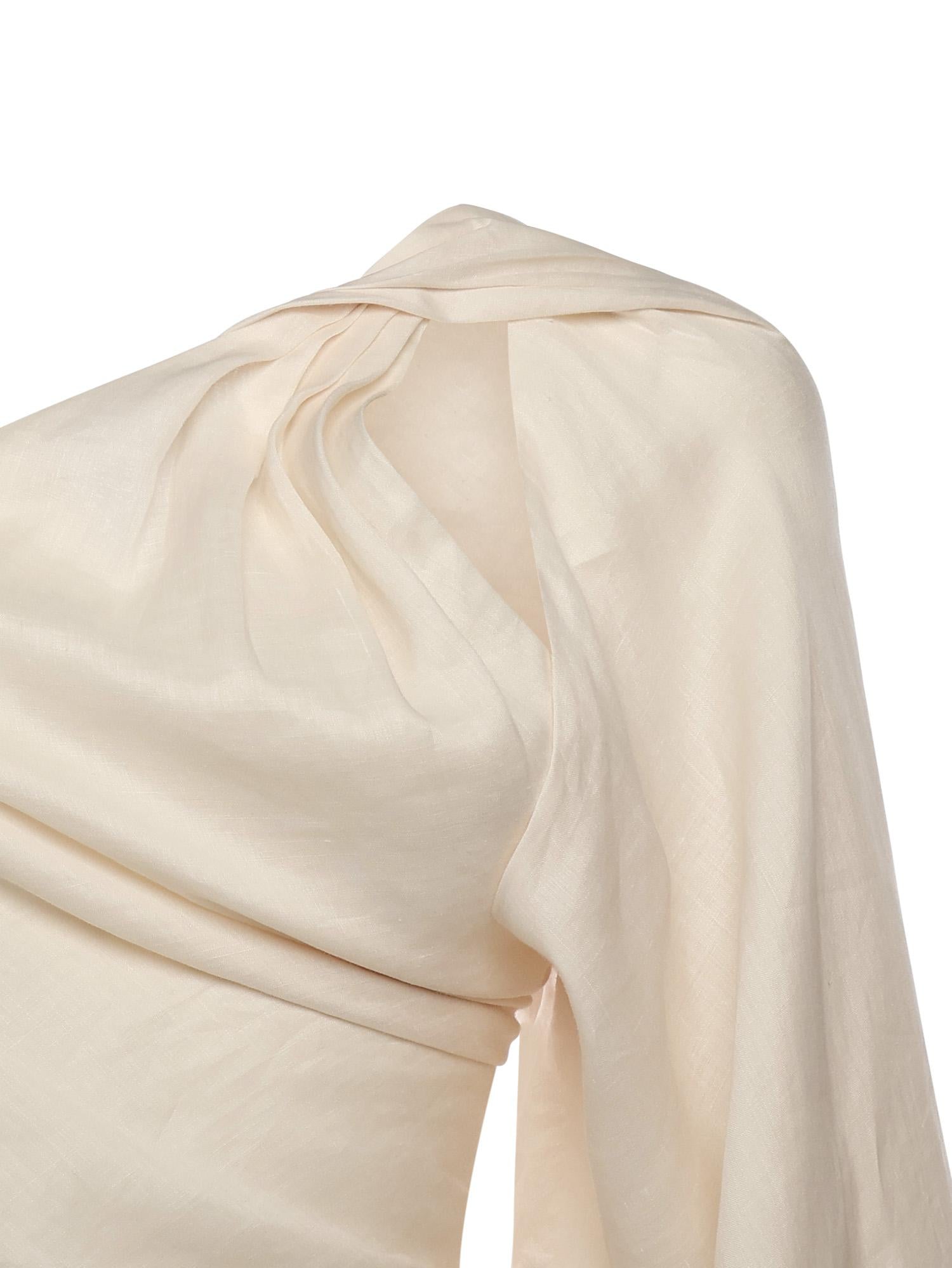 Top con maniche drappeggiate RS26207T C SELF-PORTRAIT 