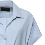 Abito lungo in gabardine di viscosa DA525 IF0049DXXX858 DONDUP 