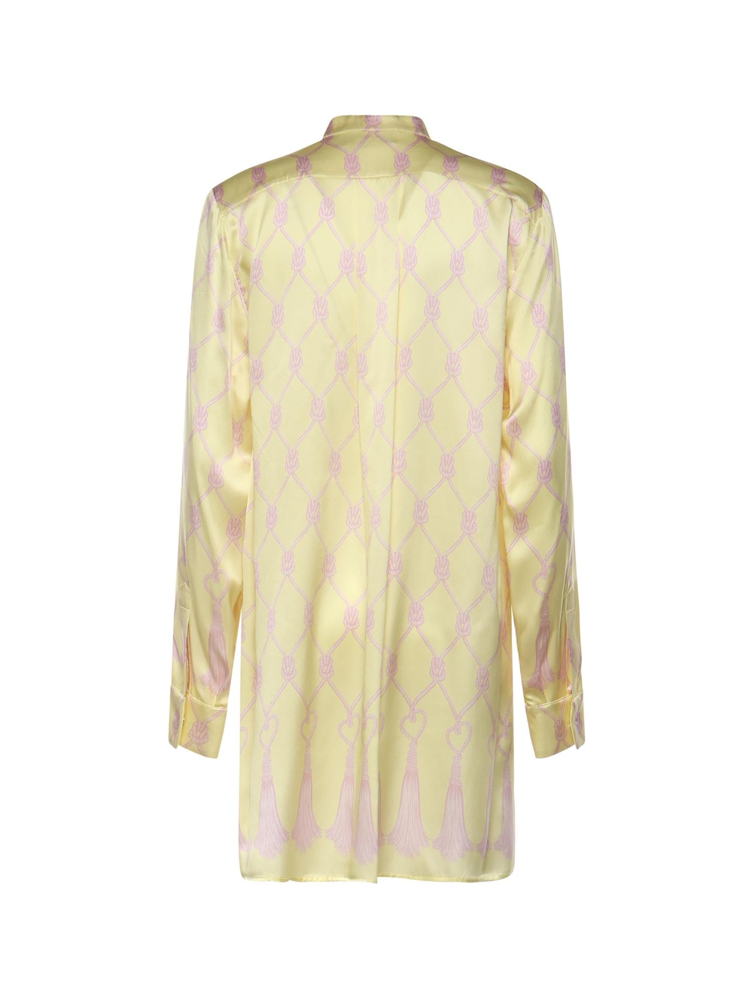 Camicia in seta con stampa nappine 80AAL635 NS850656 GENNY 