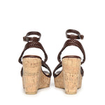 Sandali con zeppa e logo 73SC9YU01INT ZELDA WEDGEMORO V° 73 