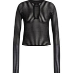 Maglia serafino in maglia lurex DT464 M01044D999 DONDUP 