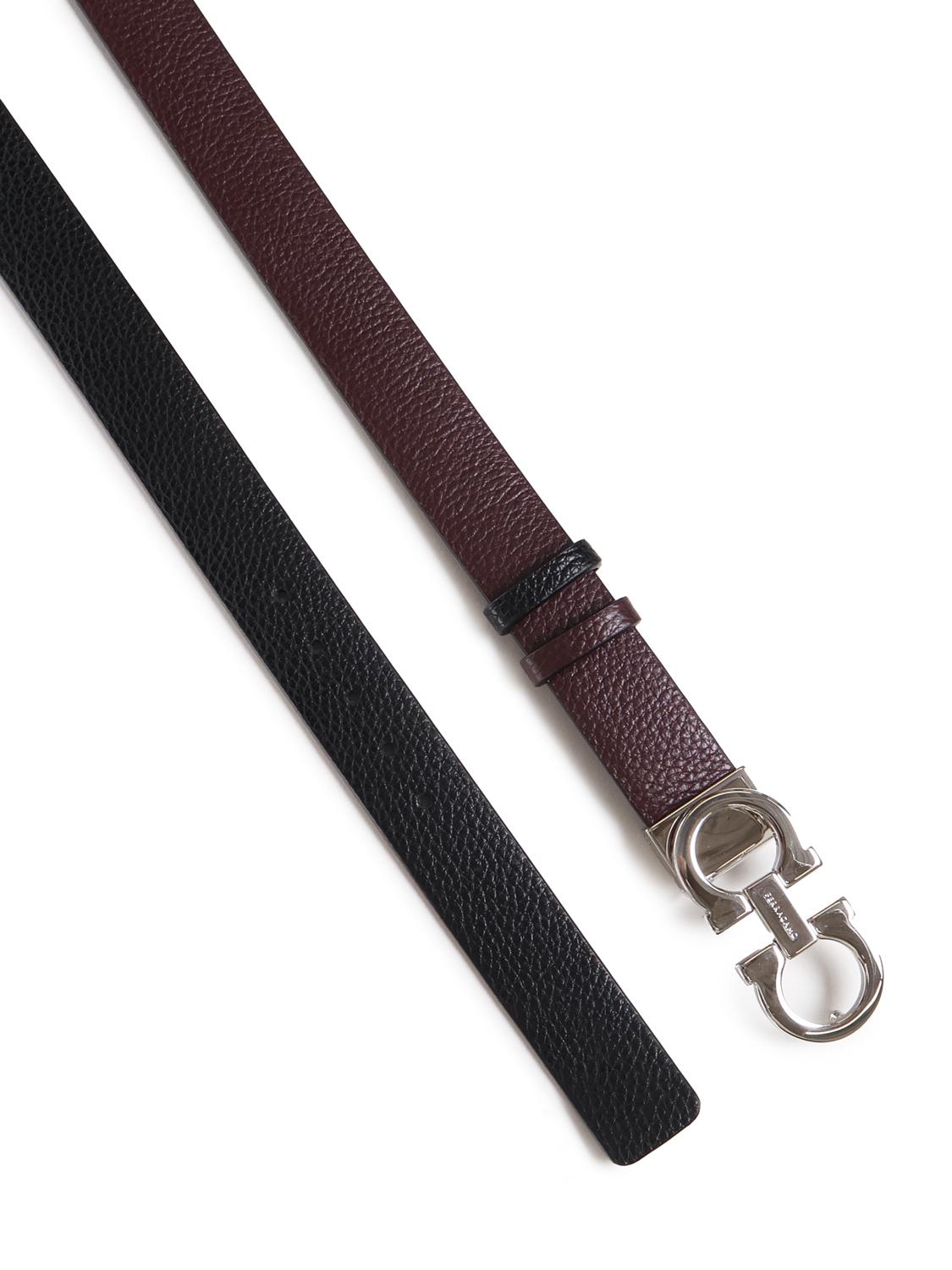 Cintura Gancini reversibile in pelle 23A565 770966805 FERRAGAMO 