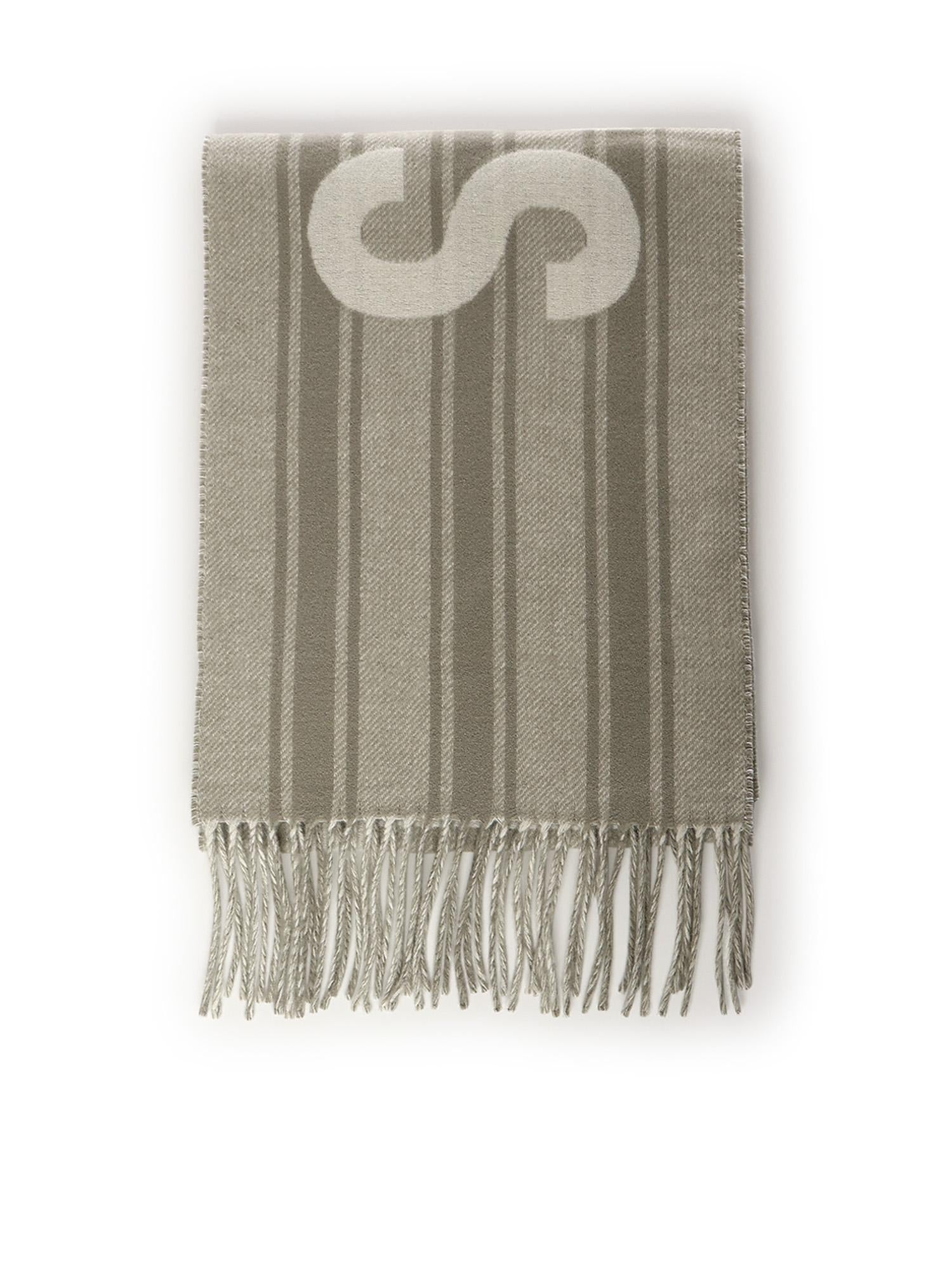 Sciarpa con frange e logo<BR/> ACU00435AOT4001 5BJ JACQUEMUS 