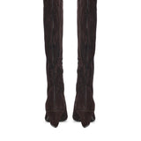 Stivali in camoscio C46 FONDENTE UAU 